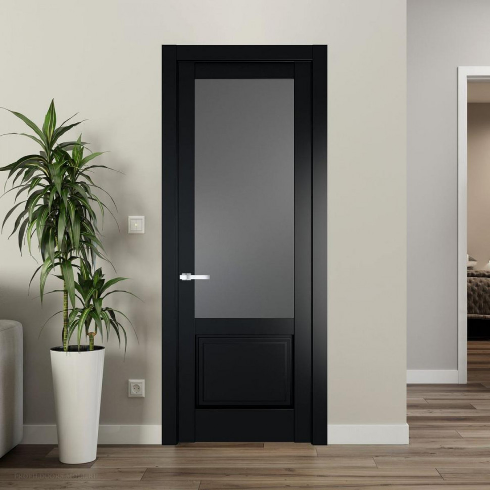 Межкомнатная дверь ProfilDoors 3.2.2 PD цвет Блэк вставка Графит