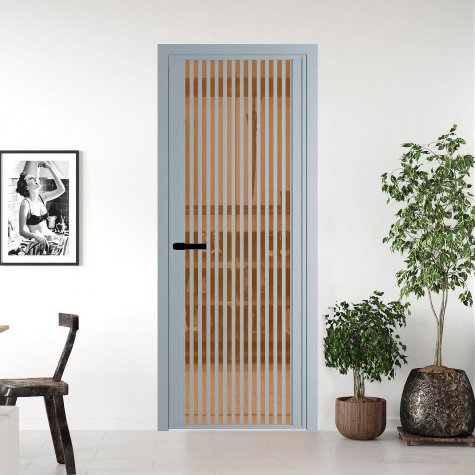 Межкомнатная дверь ProfilDoors 3 AGP Золотистая бронза профиль Серебро