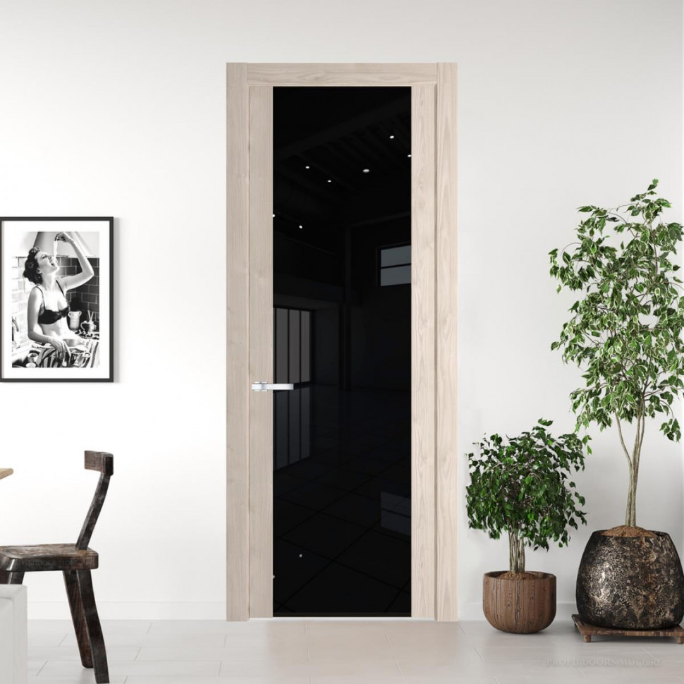 Межкомнатная дверь ProfilDoors 1.13 N Каштан светлый с стеклом триплекс черным