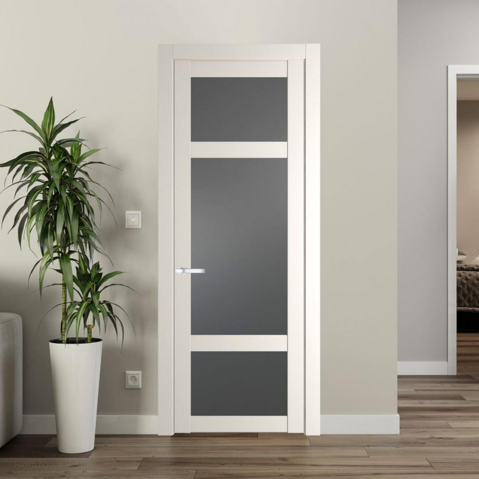 Межкомнатная дверь ProfilDoors 1.3.2 PD цвет Перламутр белый вставка Графит