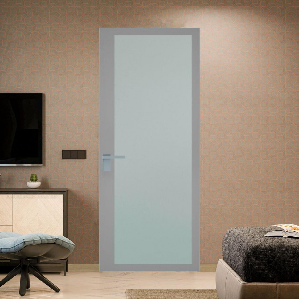 Межкомнатная дверь ProfilDoors 2 AGK цвет Мателюкс серый прокрас кромка Серебро