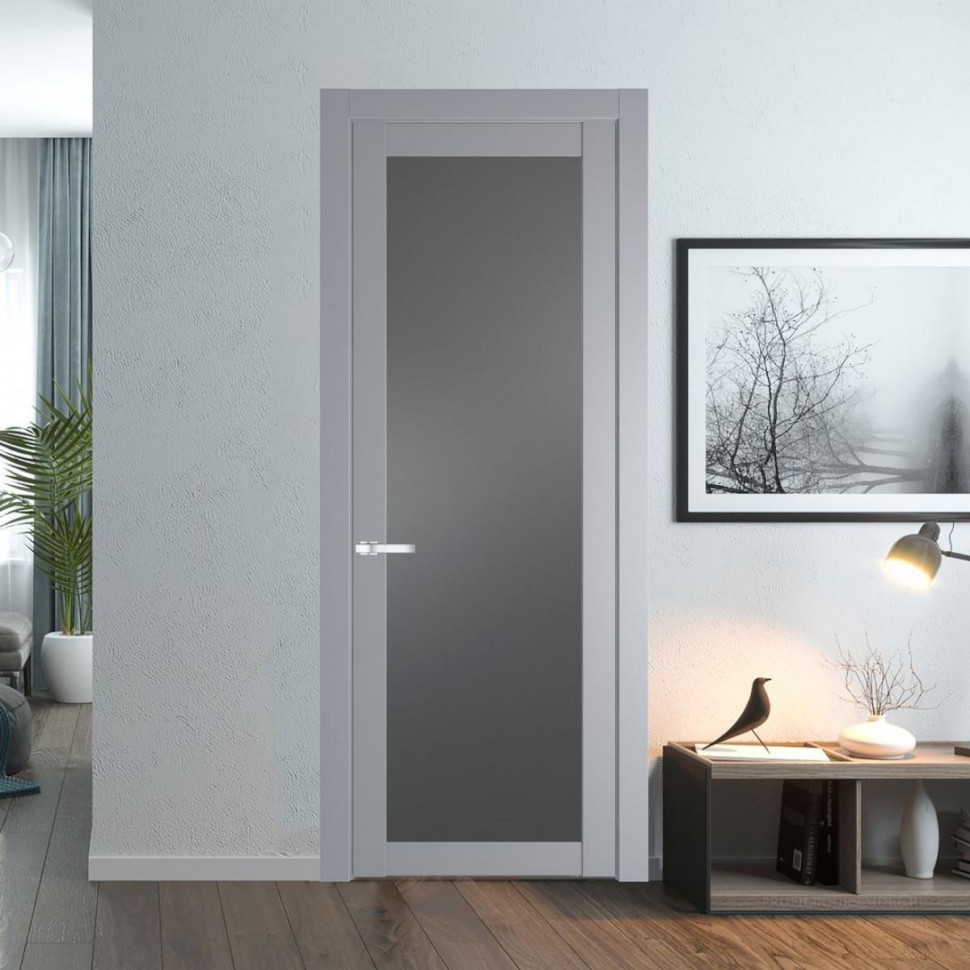Межкомнатная дверь ProfilDoors 1.1.2 PD цвет Смоки вставка Графит