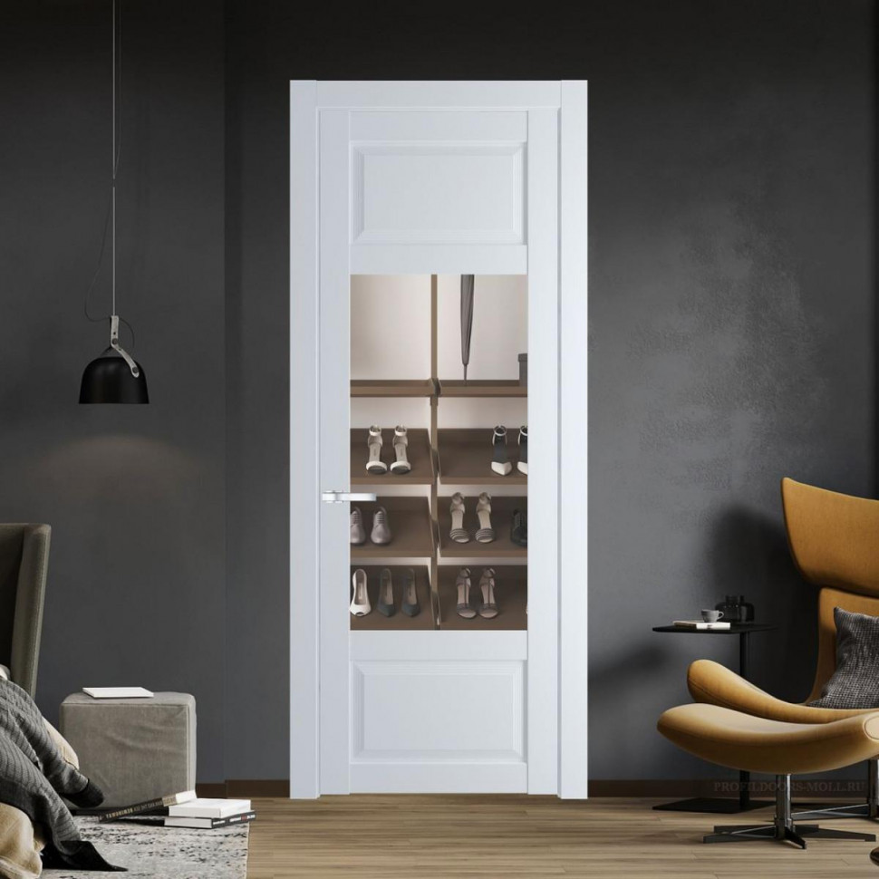 Межкомнатная дверь ProfilDoors 2.3.3 PD цвет Вайт вставка Прозрачное