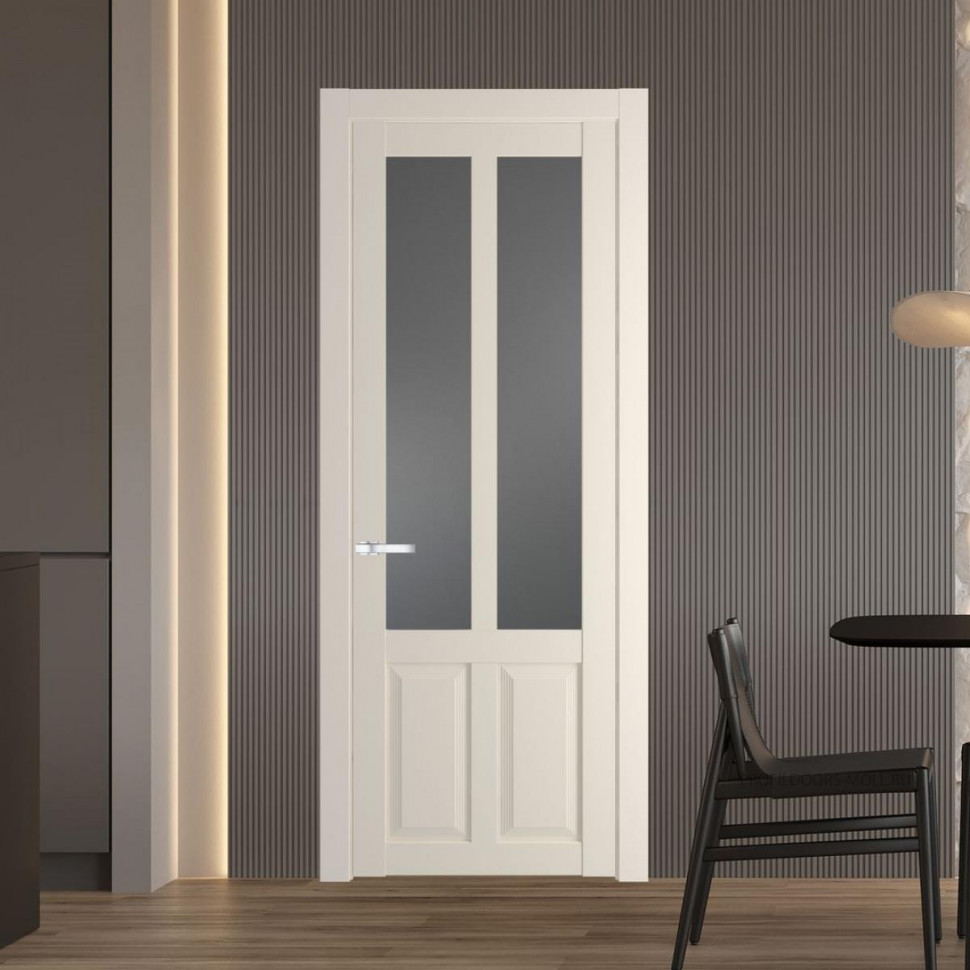 Межкомнатная дверь ProfilDoors 2.8.2 PD цвет Кремовая Магнолия вставка Графит