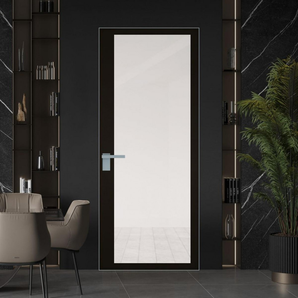 Межкомнатная дверь ProfilDoors 2 AGK цвет Планибель черный прокрас кромка Серебро