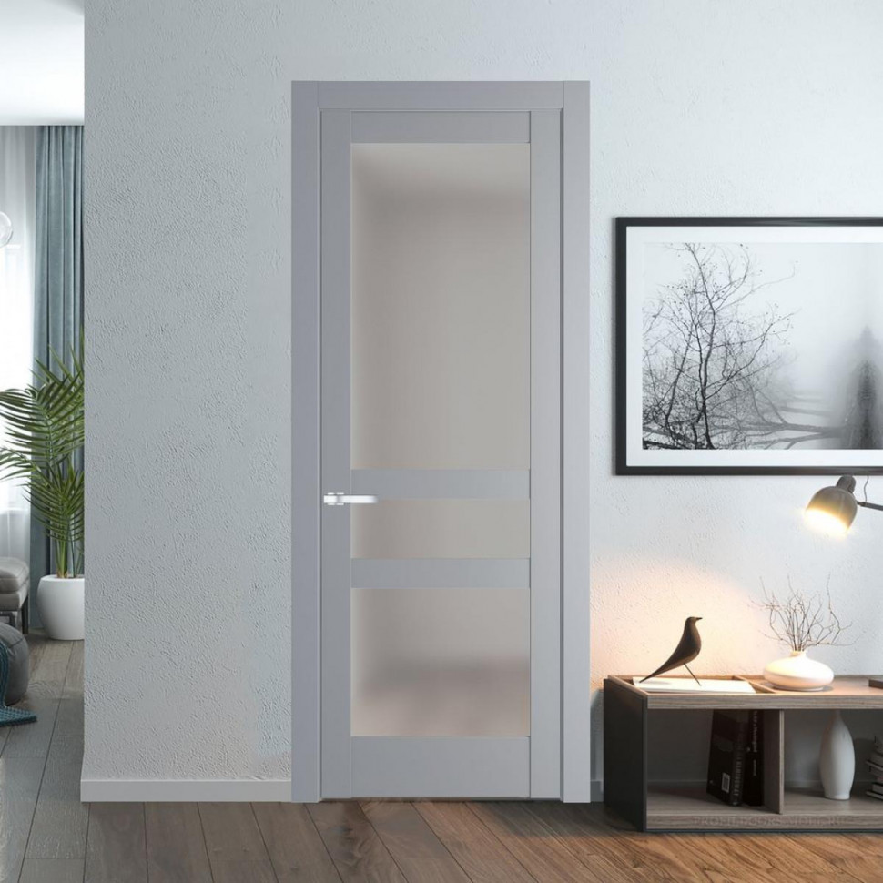 Межкомнатная дверь ProfilDoors 4.5.2 PD цвет Смоки вставка Матовое