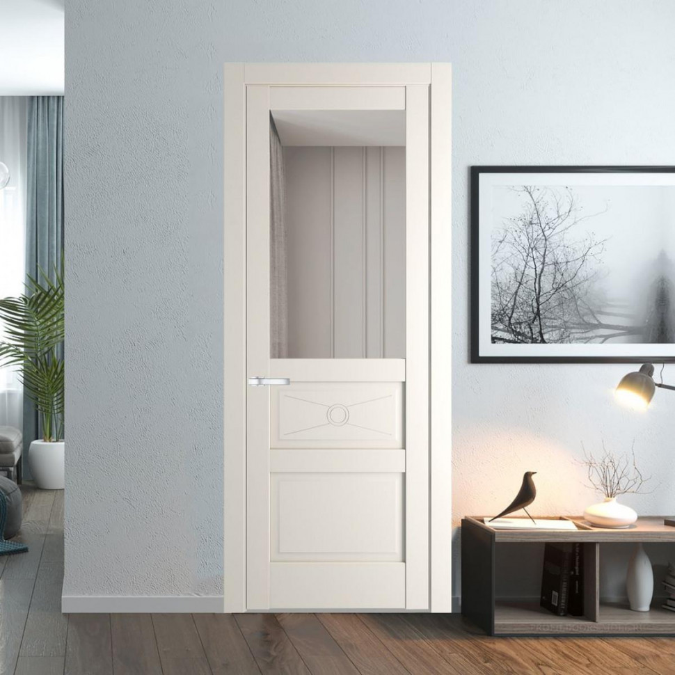 Межкомнатная дверь ProfilDoors 1.5.2PM Перламутр белый Прозрачное