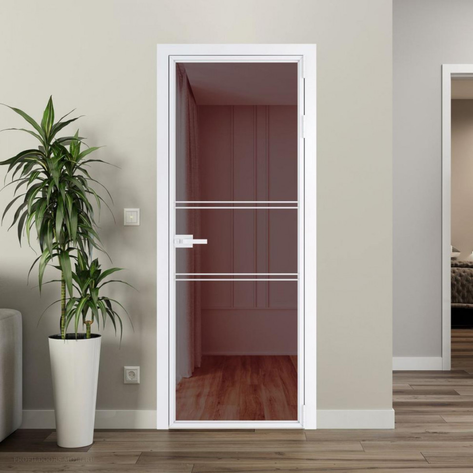 Межкомнатная дверь ProfilDoors 2 AX Золотистая бронза профиль Вайт