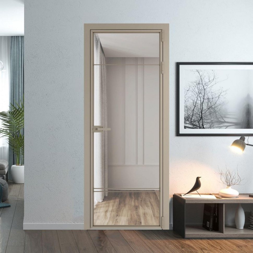 Межкомнатная дверь ProfilDoors 4 AX Прозрачное профиль Никель матовый