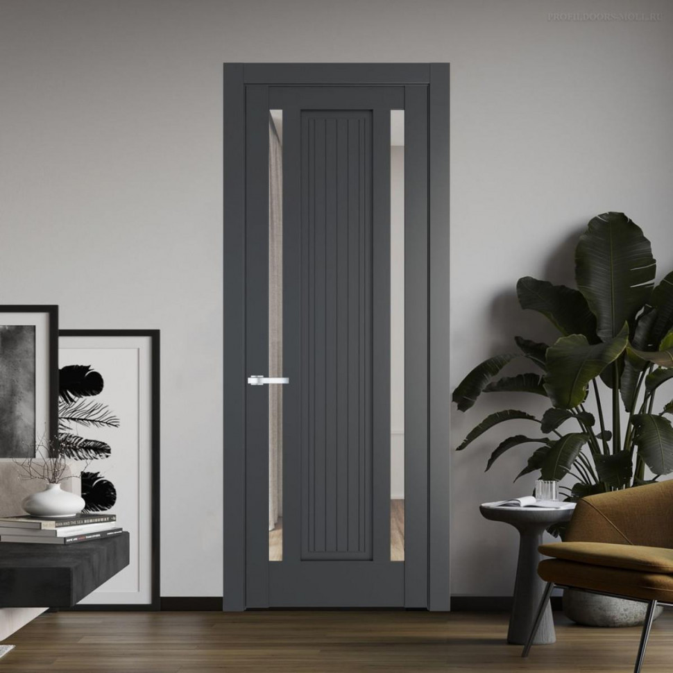 Межкомнатная дверь ProfilDoors 3.5.1PM Графит Прозрачное