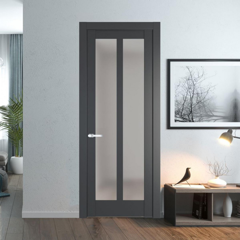 Межкомнатная дверь ProfilDoors 4.7.2 PD цвет Графит вставка Матовое
