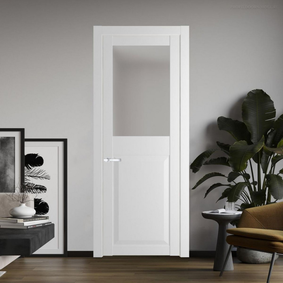 Межкомнатная дверь ProfilDoors 1.6.2 PD цвет Крем Вайт вставка Матовое