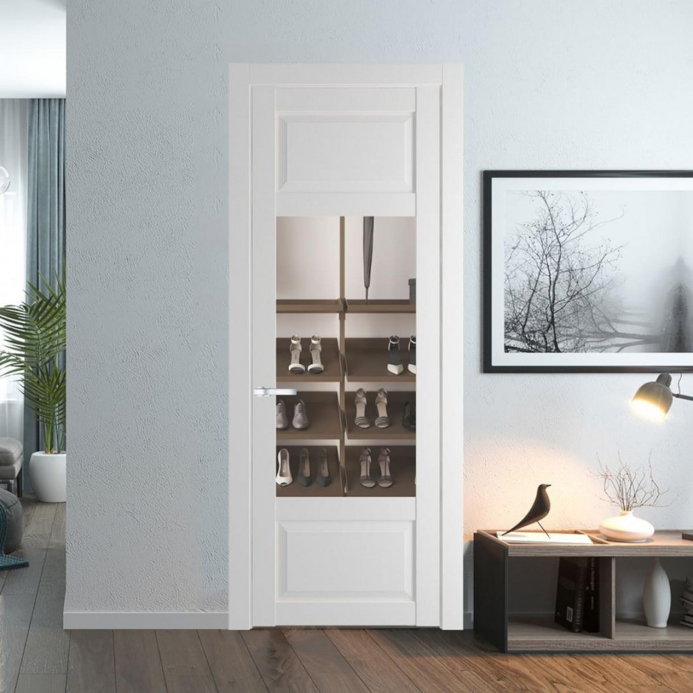 Межкомнатная дверь ProfilDoors 2.3.3 PD цвет Крем Вайт вставка Прозрачное