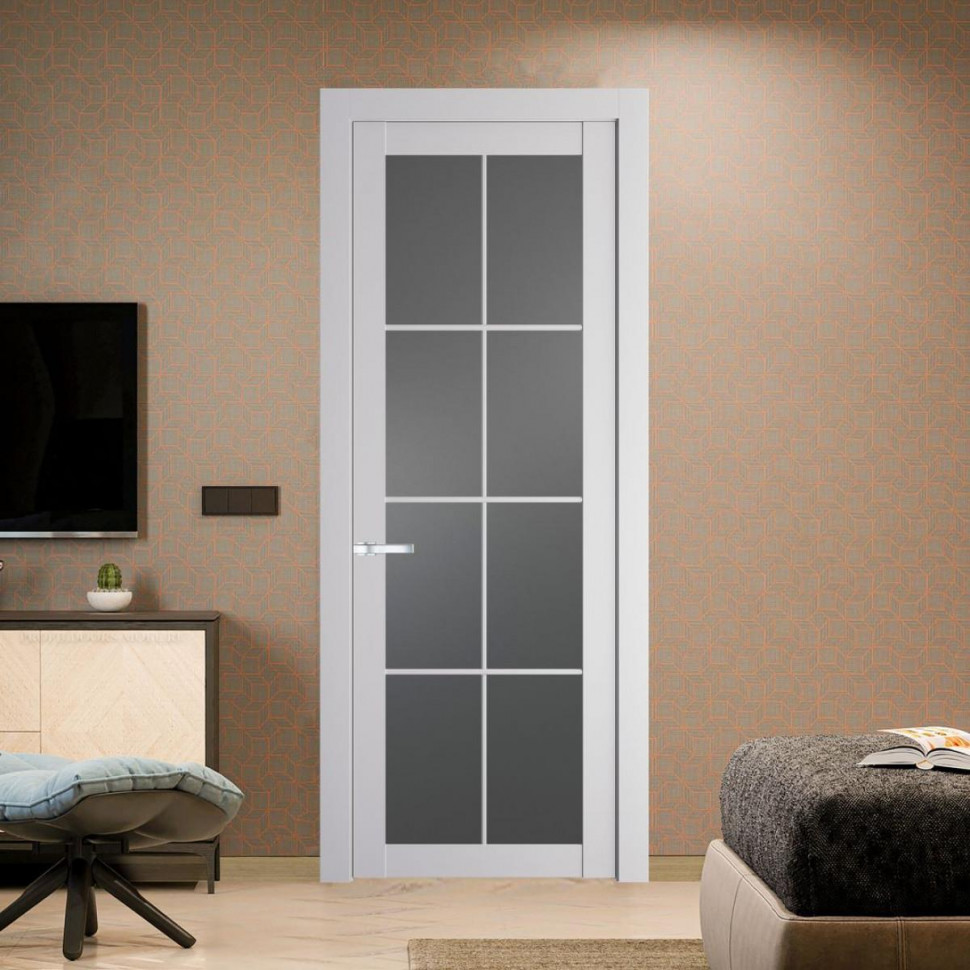 Межкомнатная дверь ProfilDoors 2.1.2 (р.8) PD цвет Крем Вайт вставка Графит