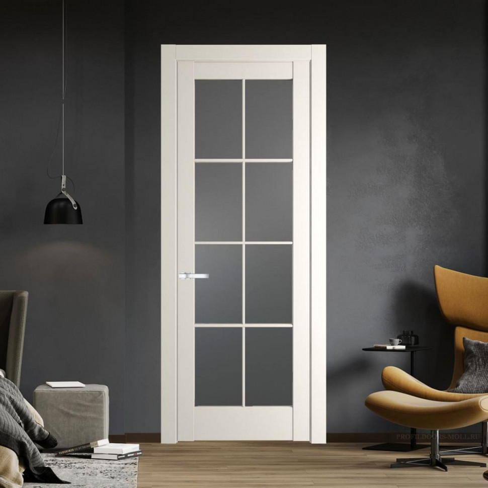 Межкомнатная дверь ProfilDoors 3.1.2 (р.8) PD цвет Перламутр белый вставка Графит