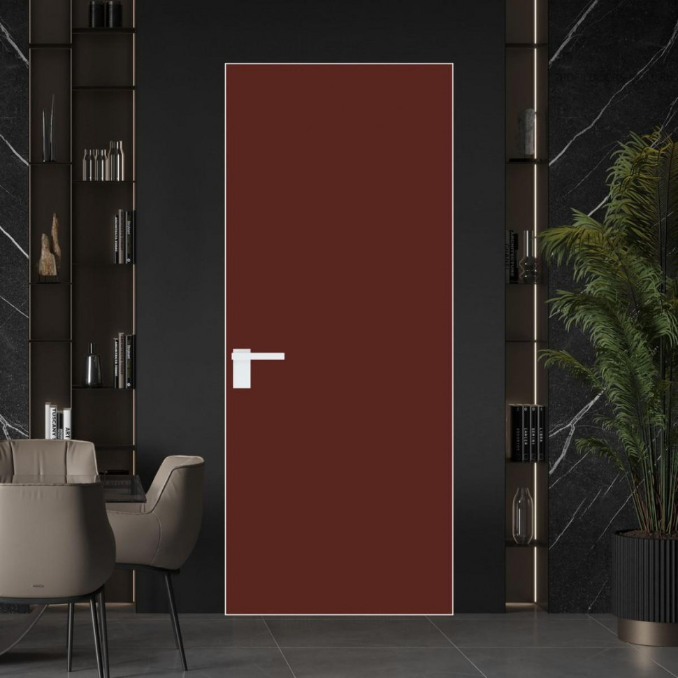 Межкомнатная дверь ProfilDoors 1 AGK цвет Монохром шоколад триплекс кромка Вайт
