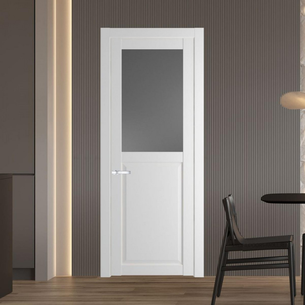 Межкомнатная дверь ProfilDoors 2.6.2 PD цвет Крем Вайт вставка Графит