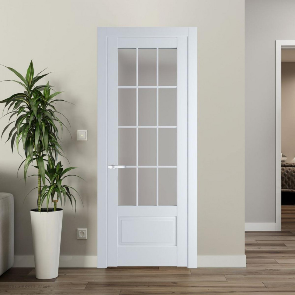 Межкомнатная дверь ProfilDoors 4.2.2 (р.12) PD цвет Вайт вставка Матовое