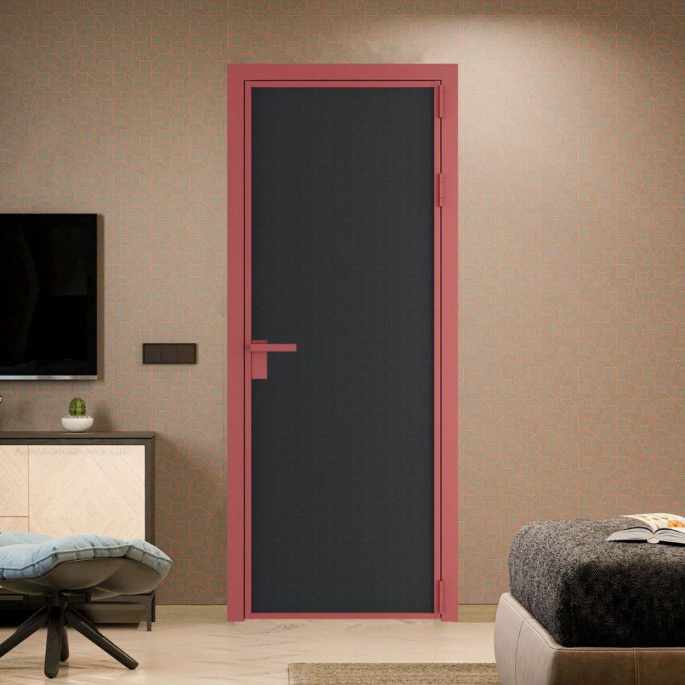 Межкомнатная дверь ProfilDoors 1 AP цвет Блэк элегант профиль Красный антрацит
