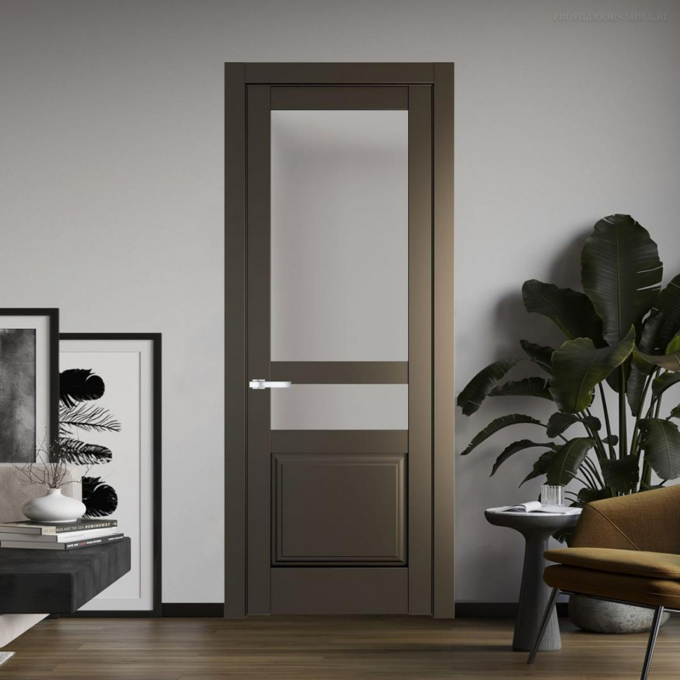 Межкомнатная дверь ProfilDoors 4.5.4 PD цвет Перламутр бронза вставка Матовое