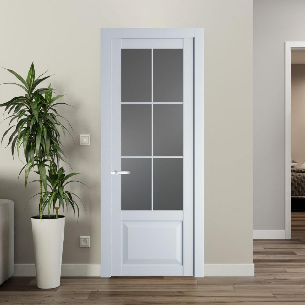 Межкомнатная дверь ProfilDoors 1.2.2 (р.6) PD цвет Вайт вставка Графит